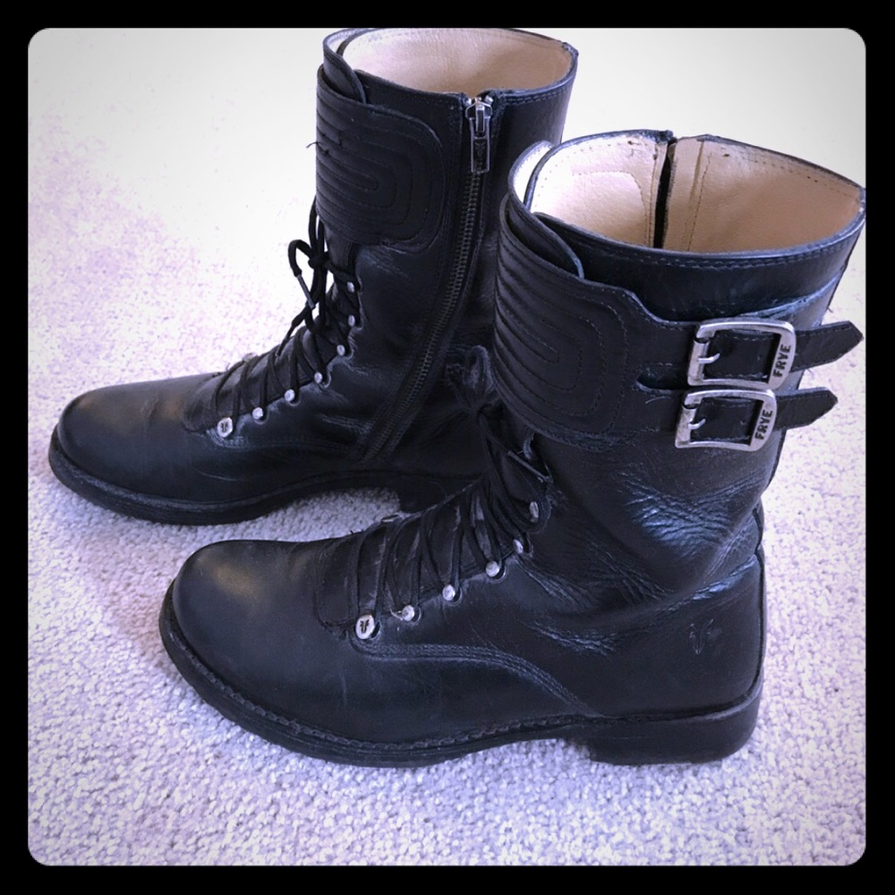 Frye moto boots